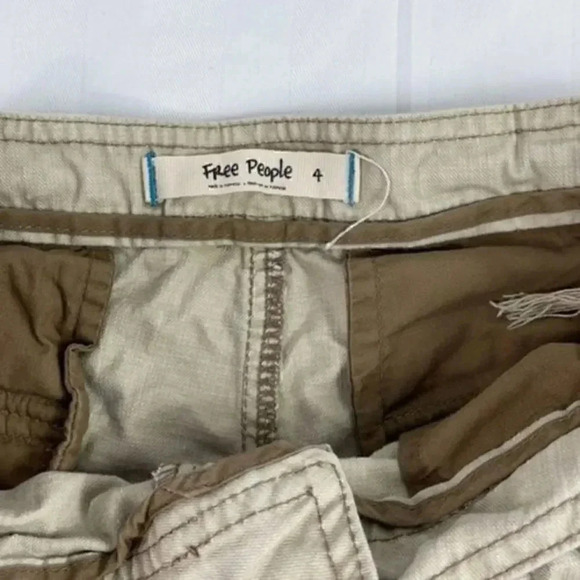 Free People size 4 khaki shorts - Picture 3 of 6